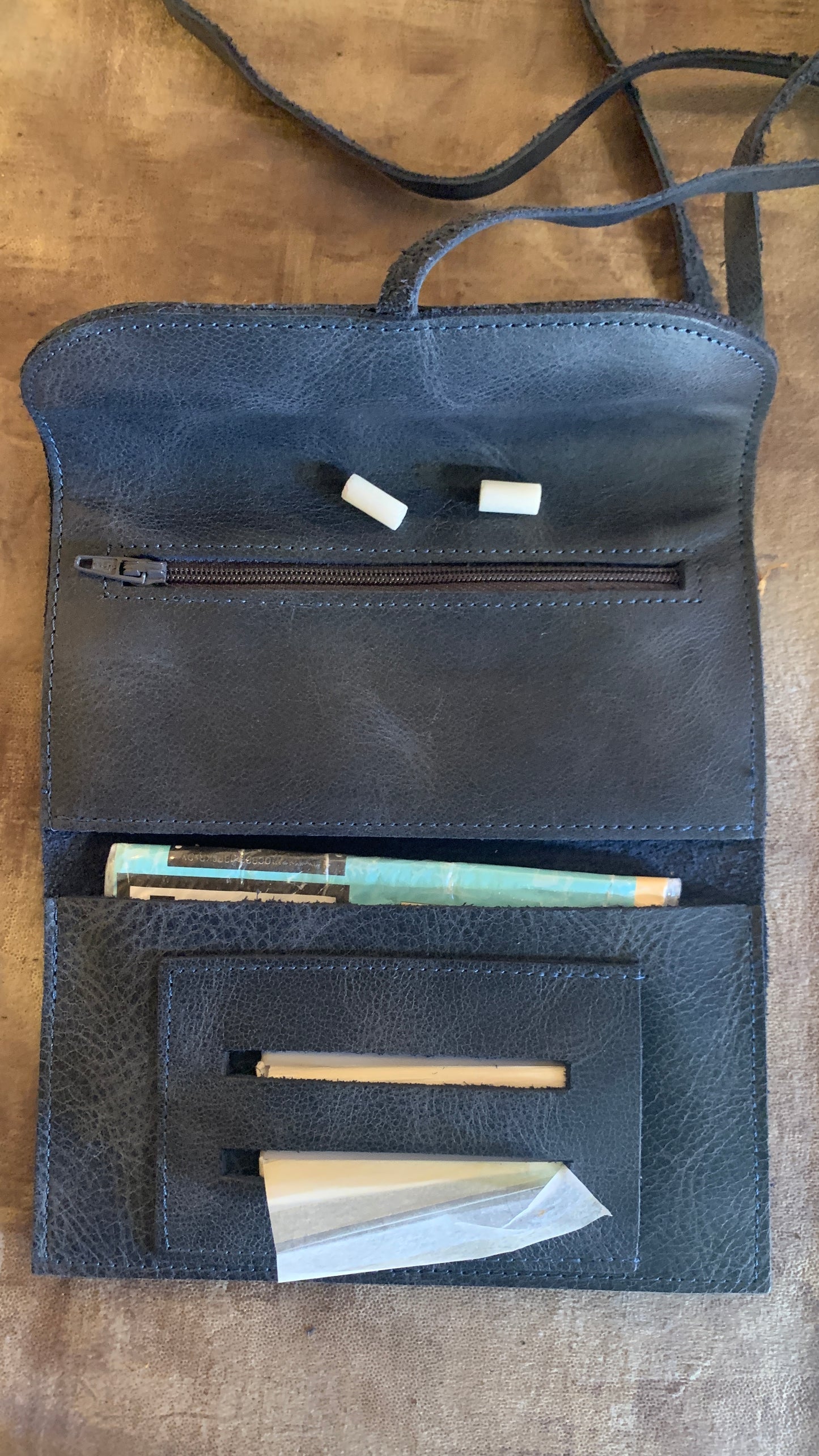 Handmade 100% Leather Tobacco Bag from Turkey