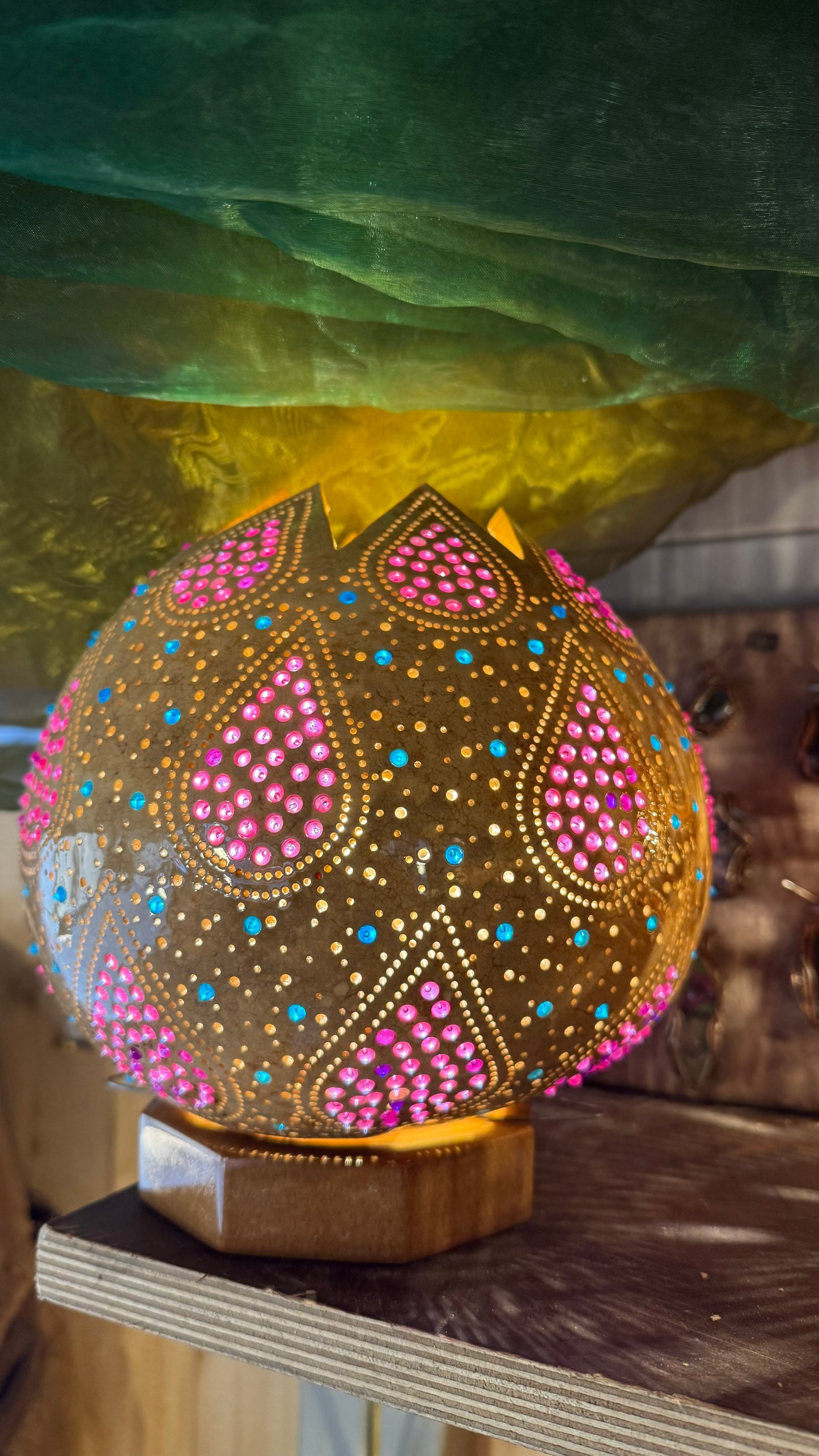 Artisan's Touch Gourd Lamp