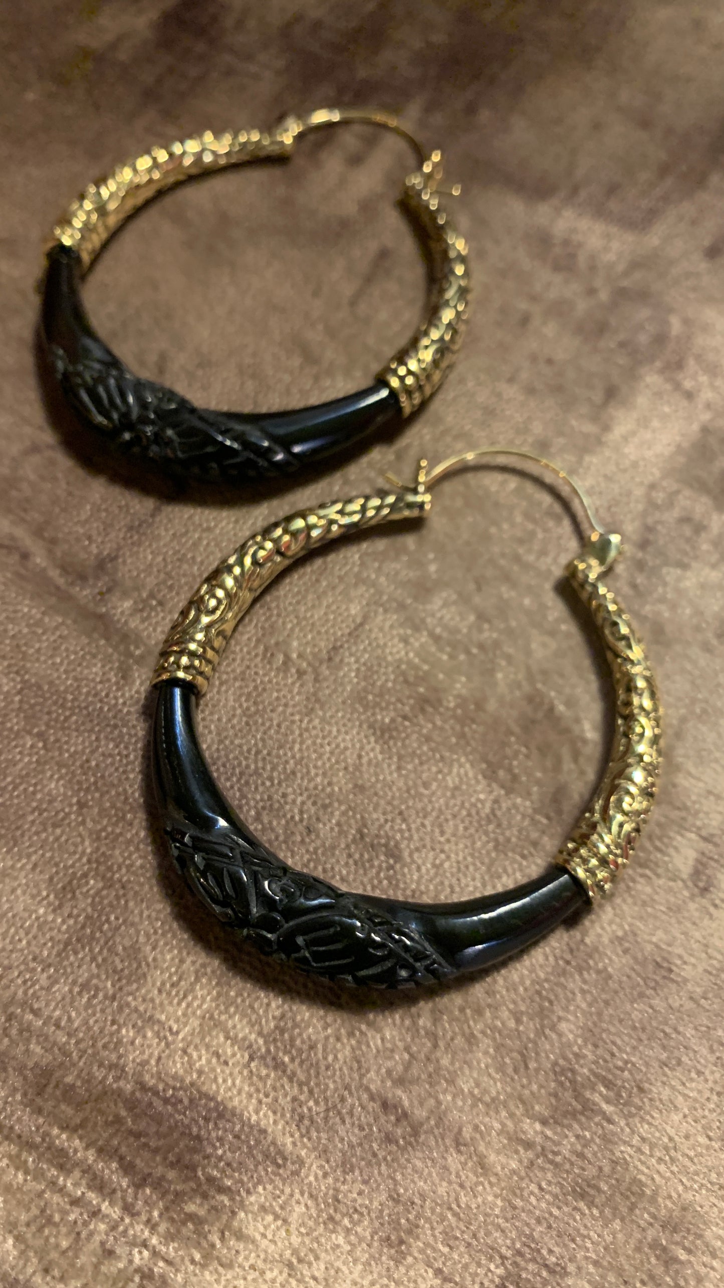 Pendientes de cuerno y latón - Bali