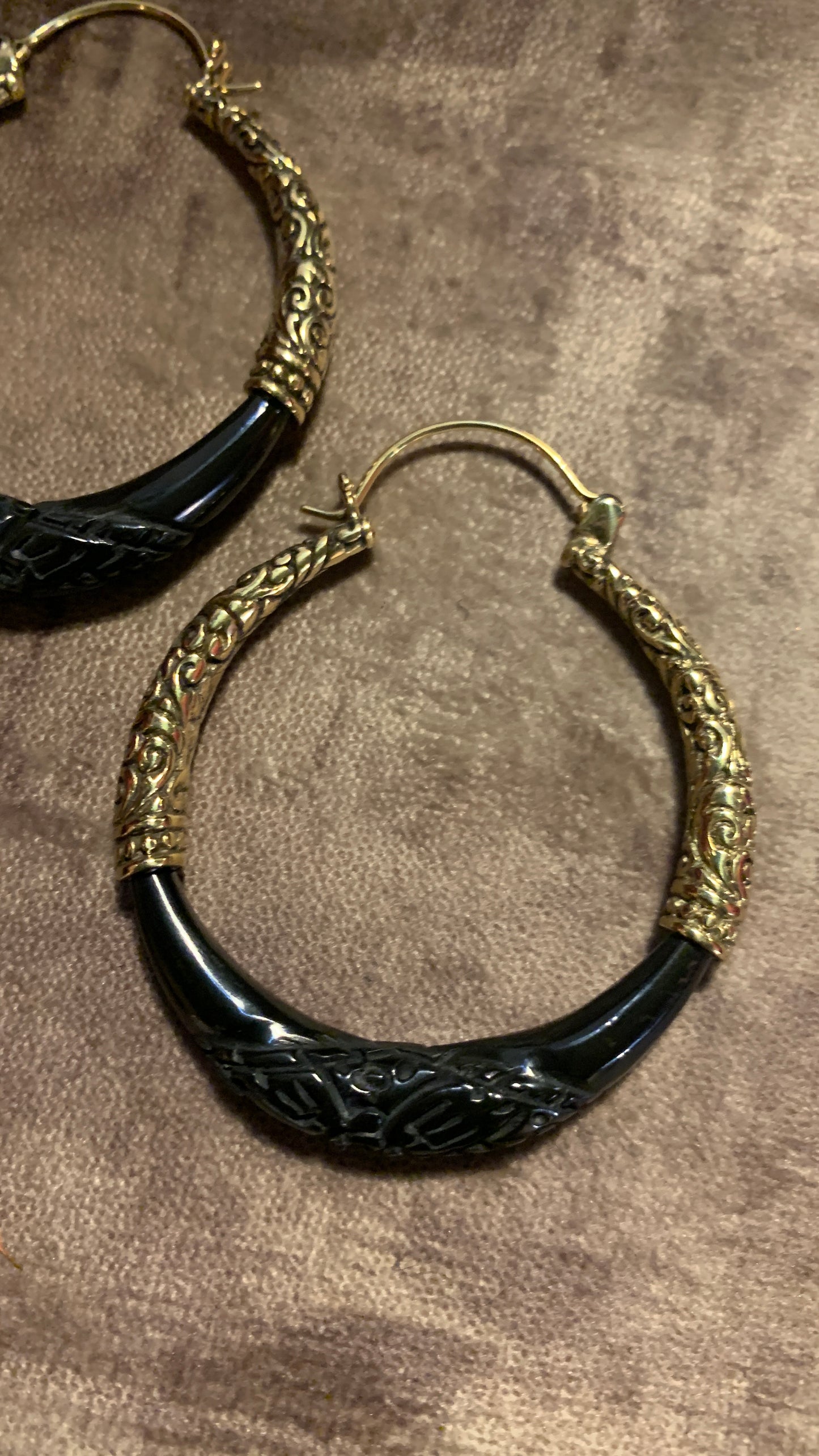 Pendientes de cuerno y latón - Bali