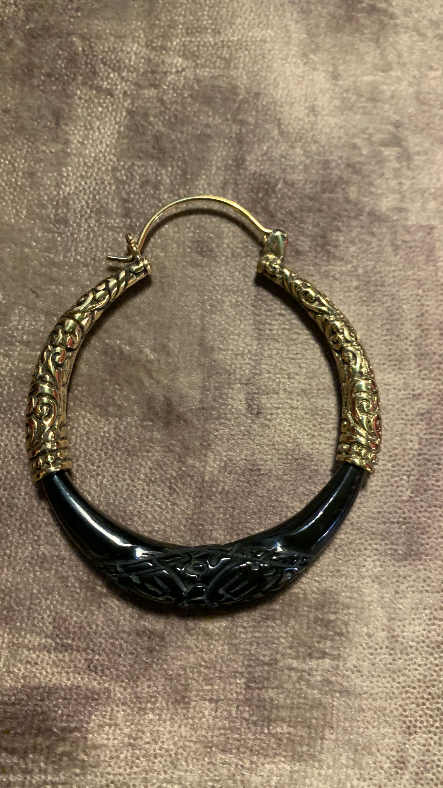 Pendientes de cuerno y latón - Bali