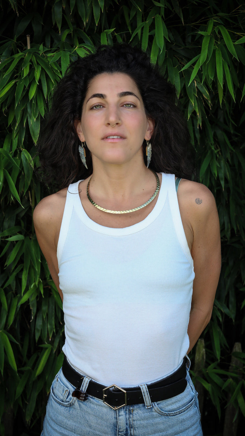 brass choker necklace