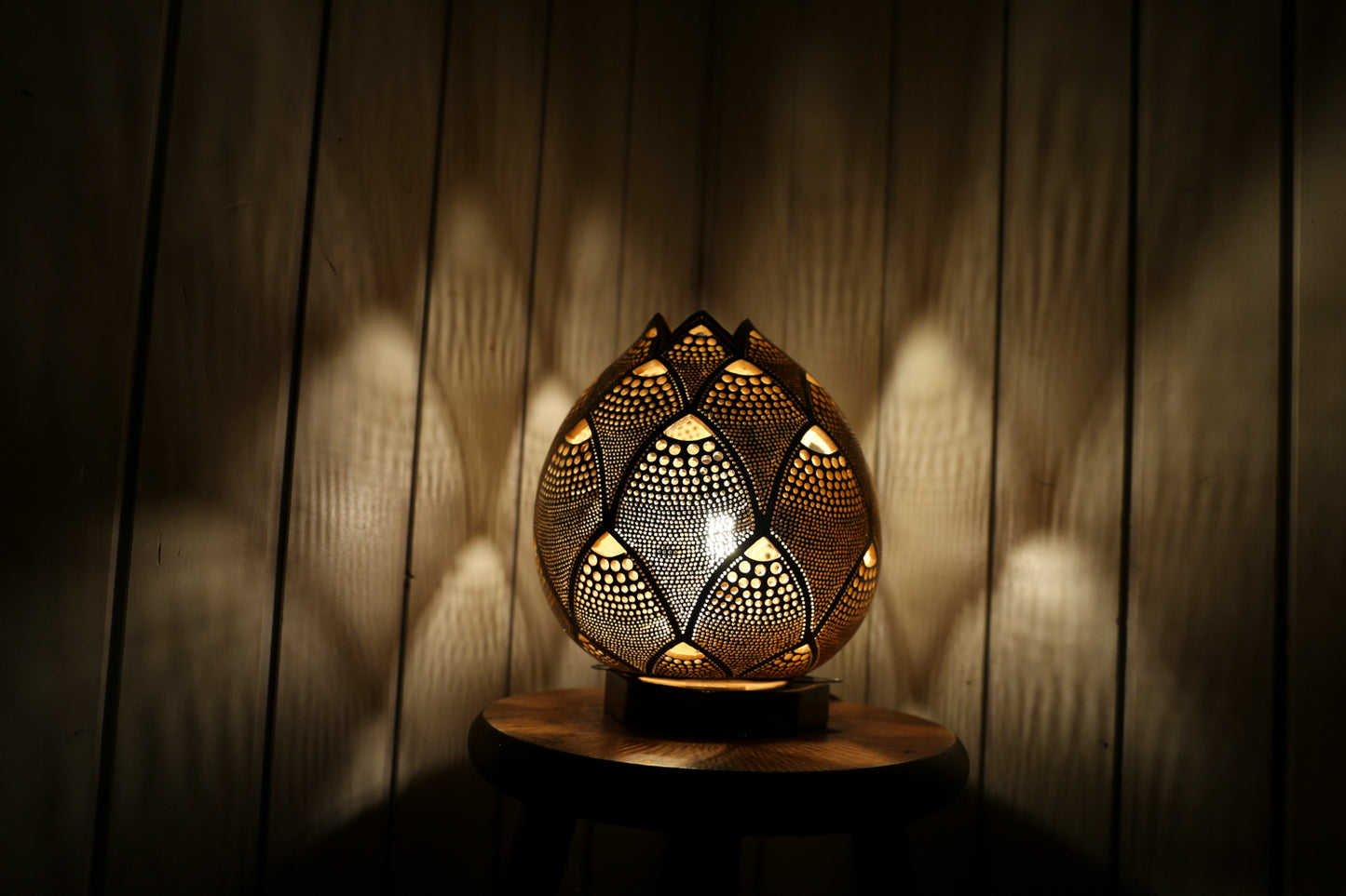 Sunset Serenade Gourd Lamp