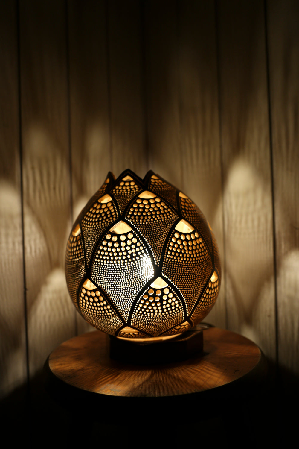 Nature's Glow Gourd Lamp