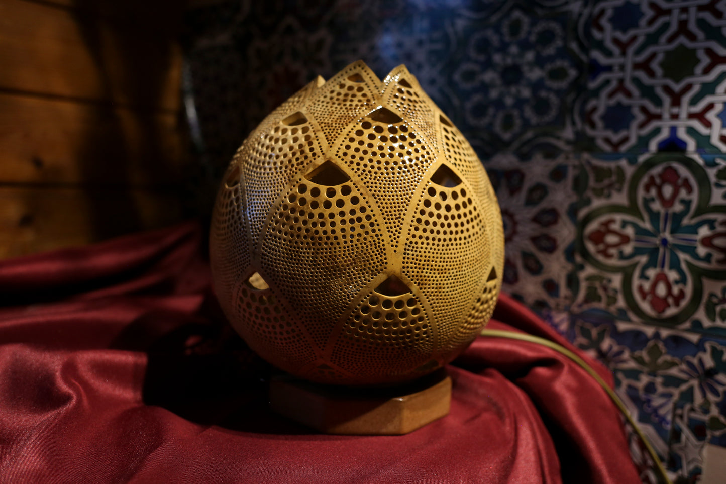 Sunset Serenade Gourd Lamp