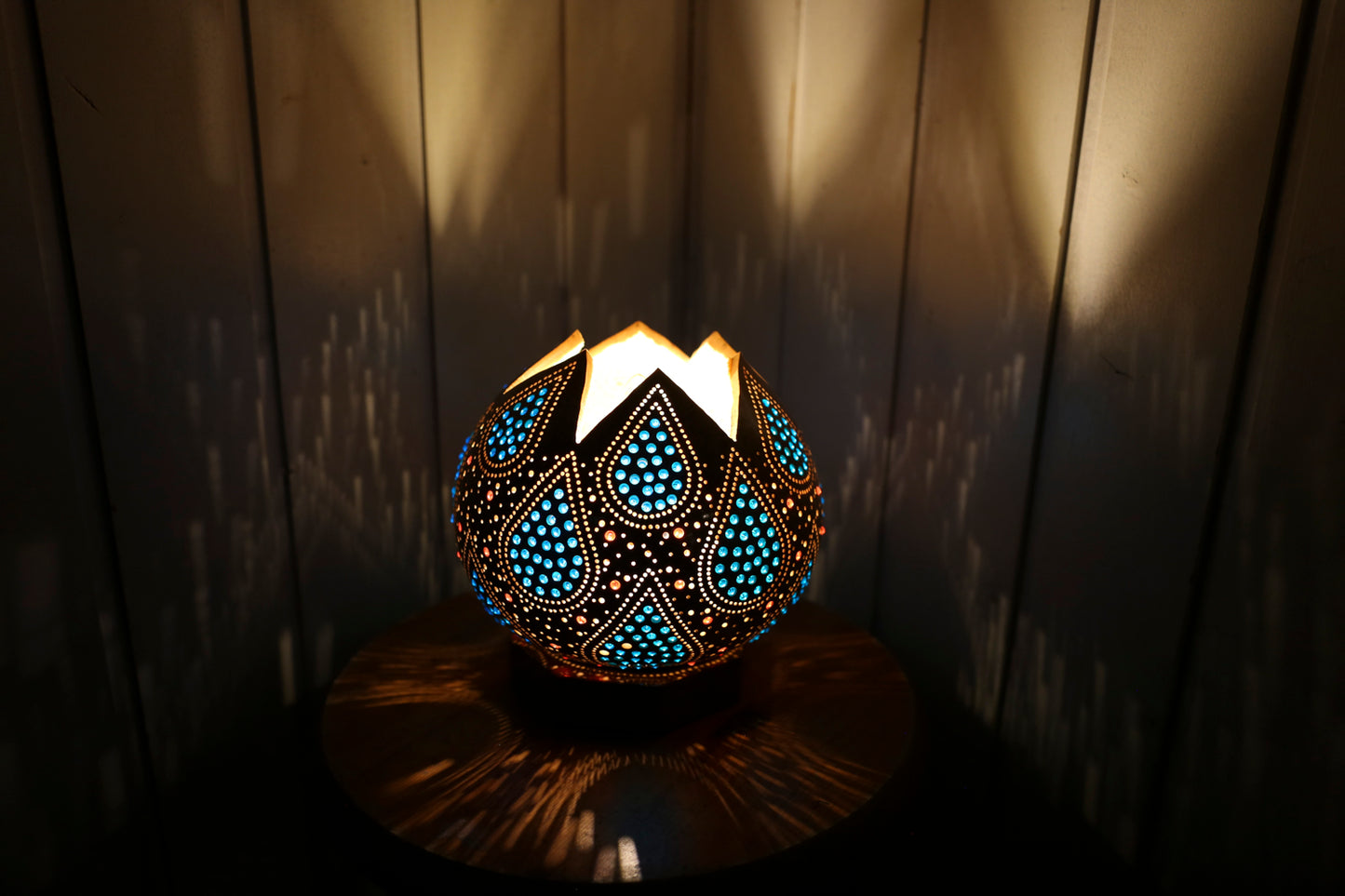 Lámpara de calabaza Blue Vibes