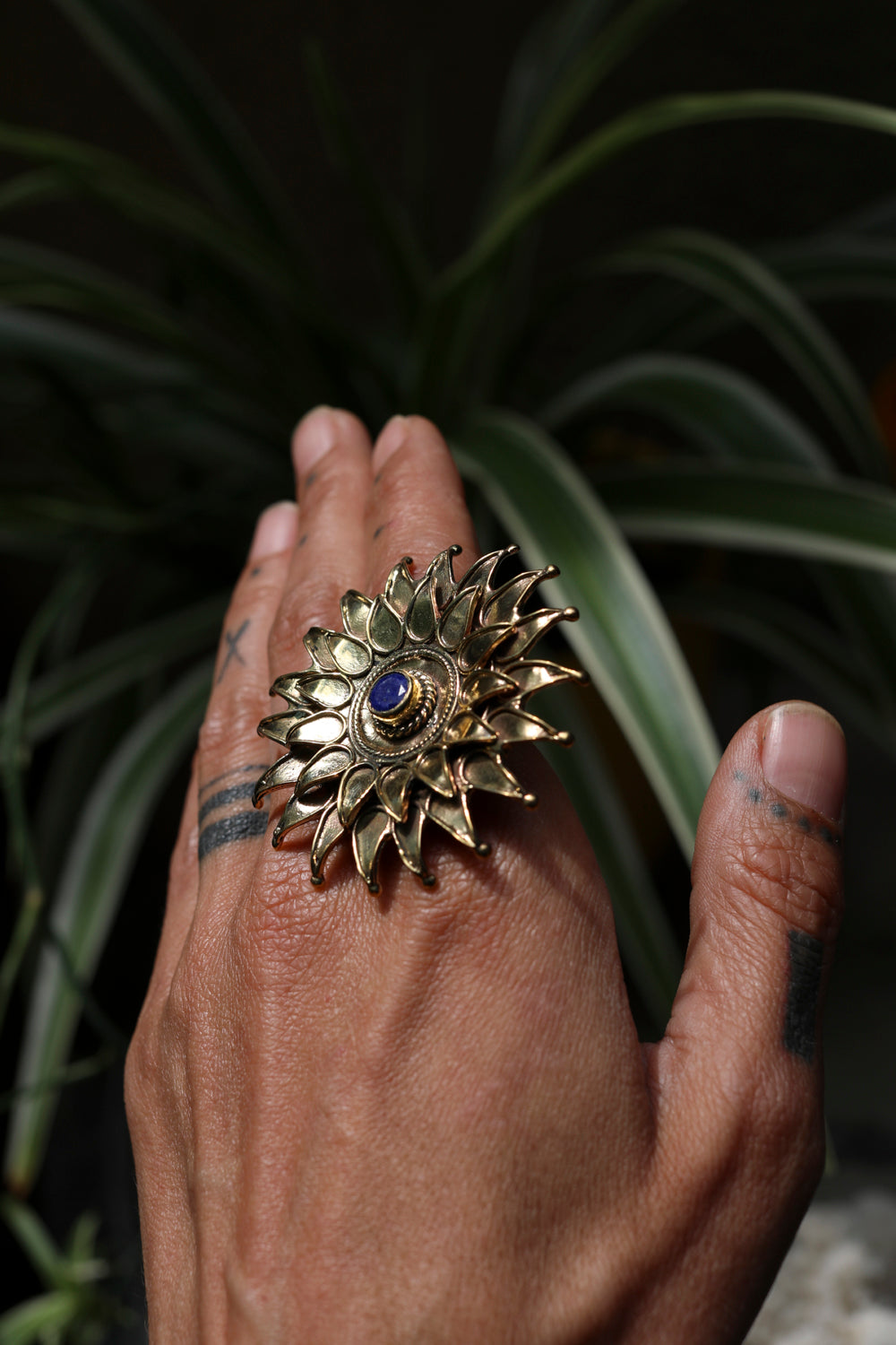 Sunburst Brass Ring