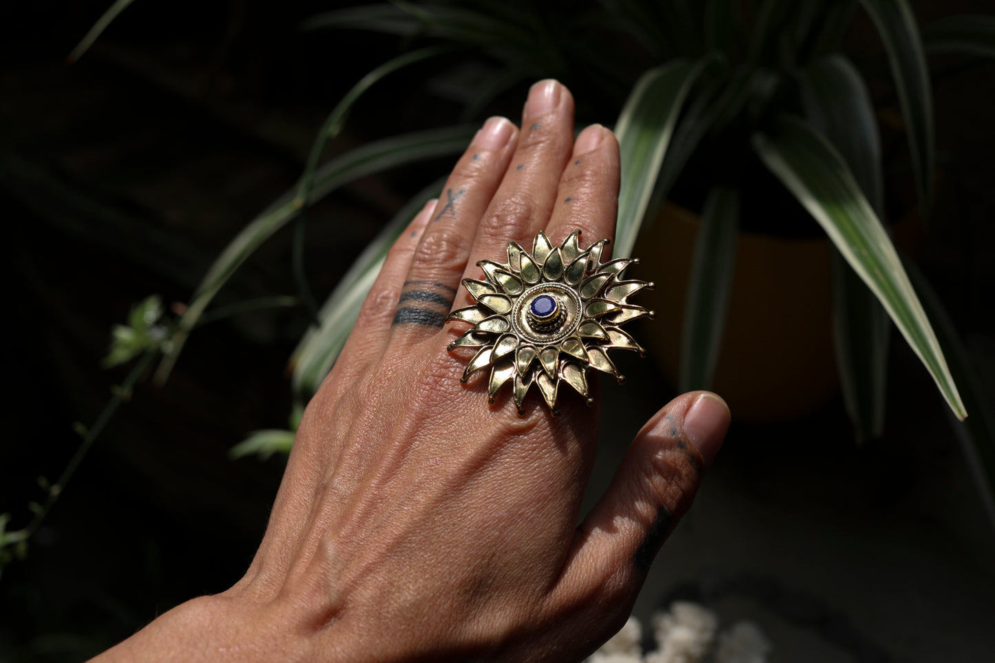 Sunburst Brass Ring