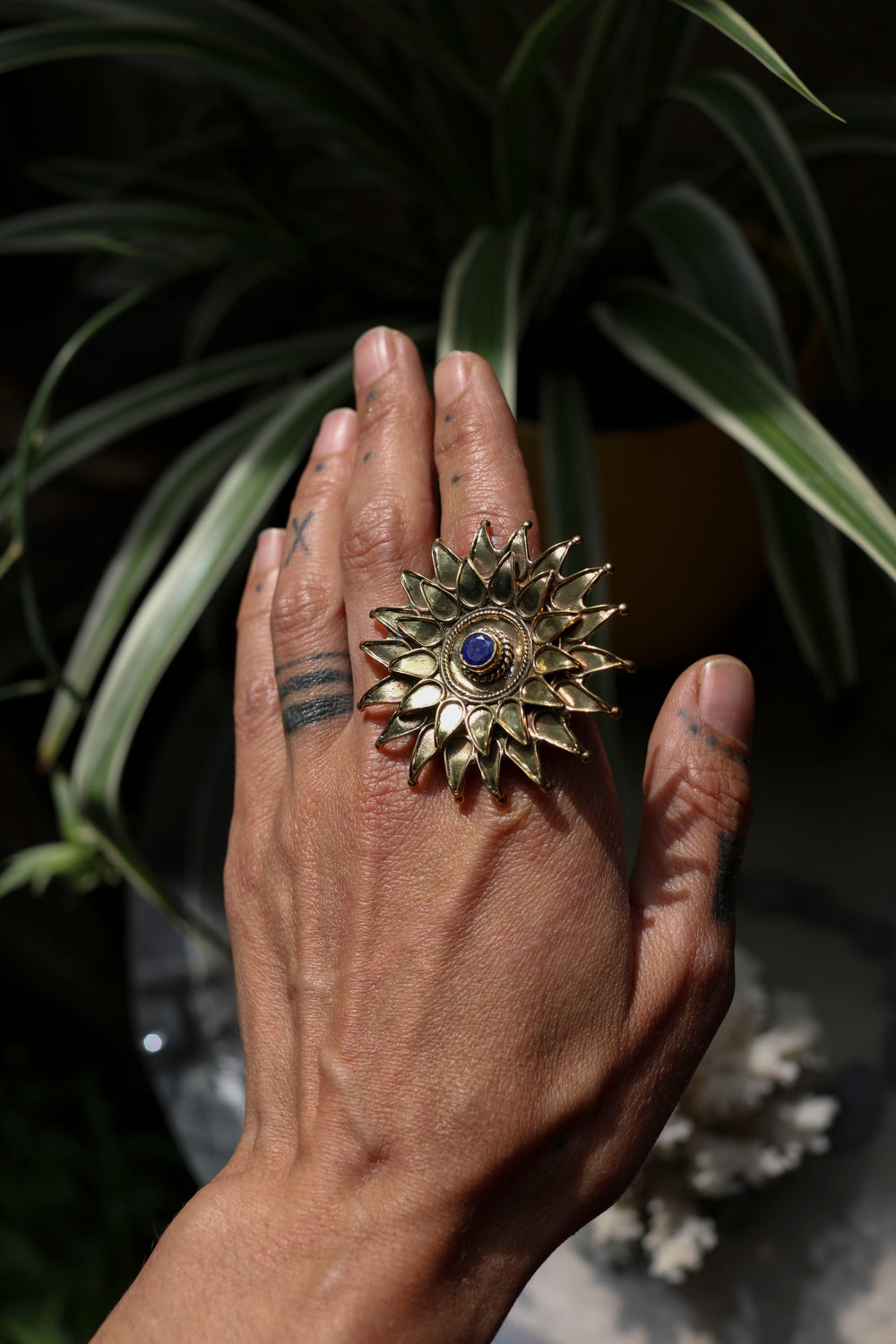 Sunburst Brass Ring