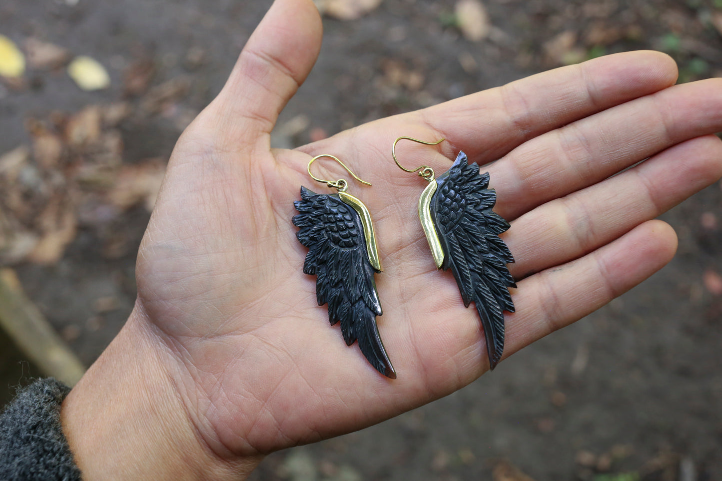 Horn,Brass • Earrings • Bali