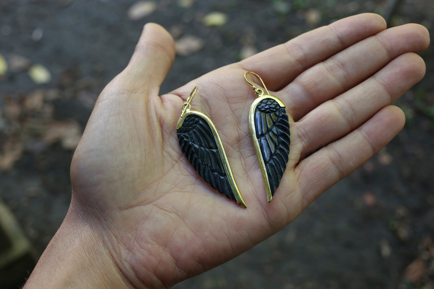 Horn,Brass • Earrings • Bali