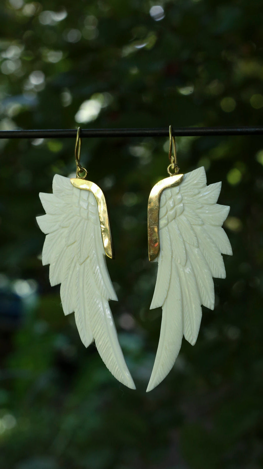 Bone,Brass • Earrings • Bali