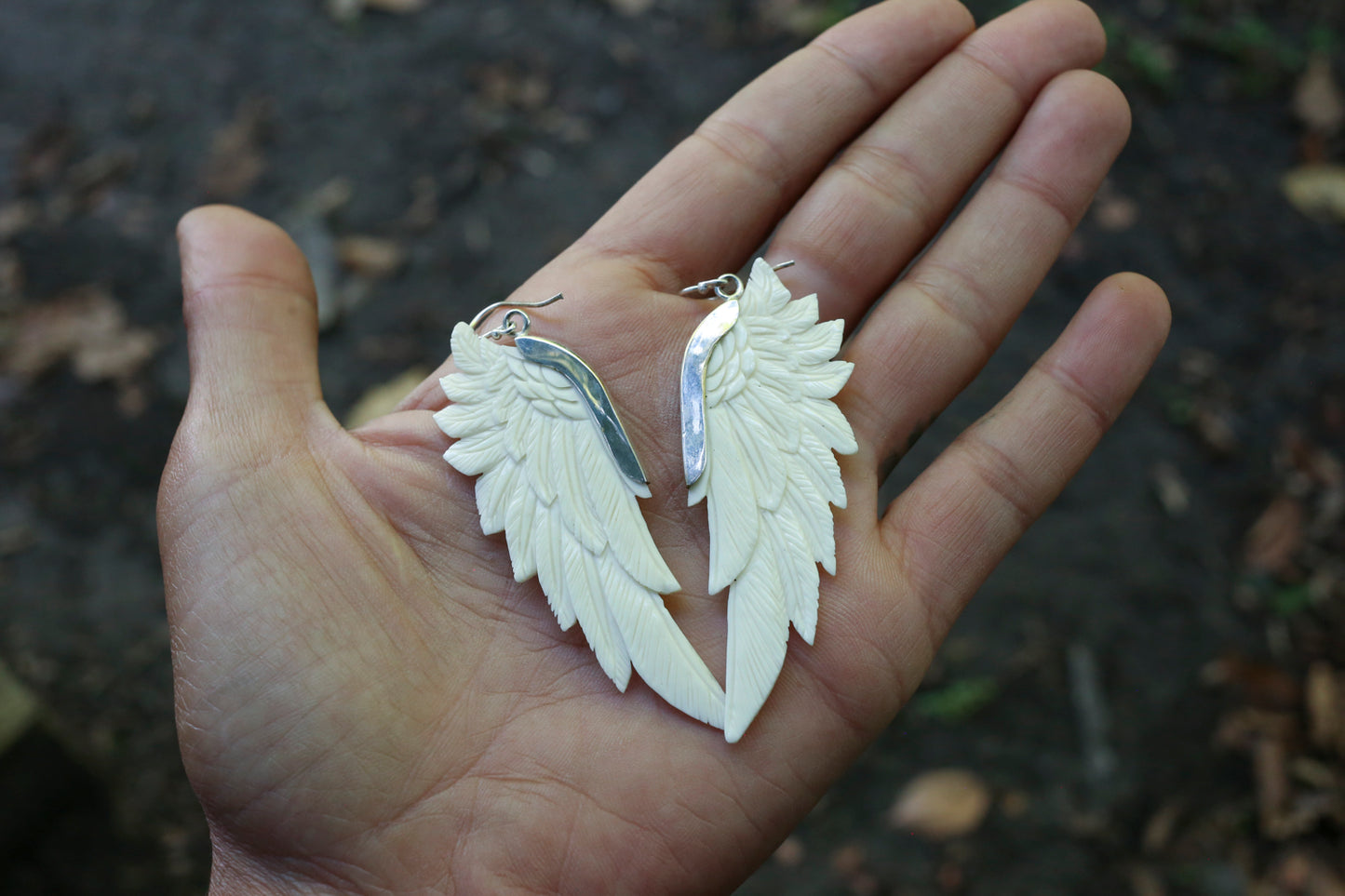 Bone,Brass • Earrings • Bali