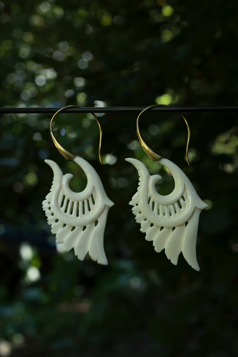 Bone,Brass • Earrings • Bali