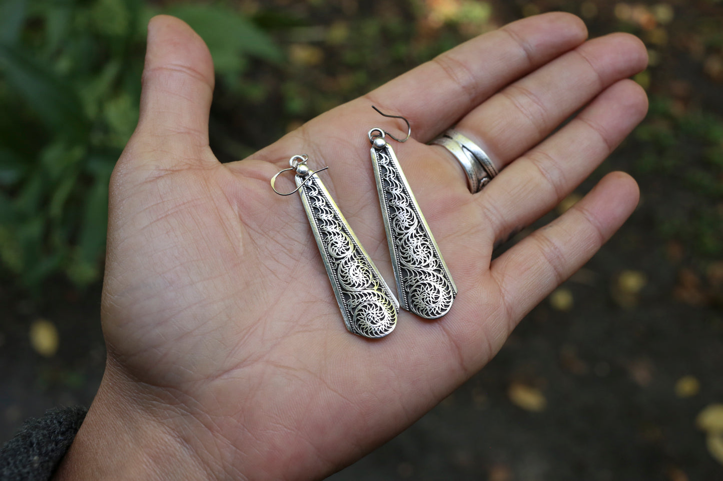 Boucles d'oreilles à pois