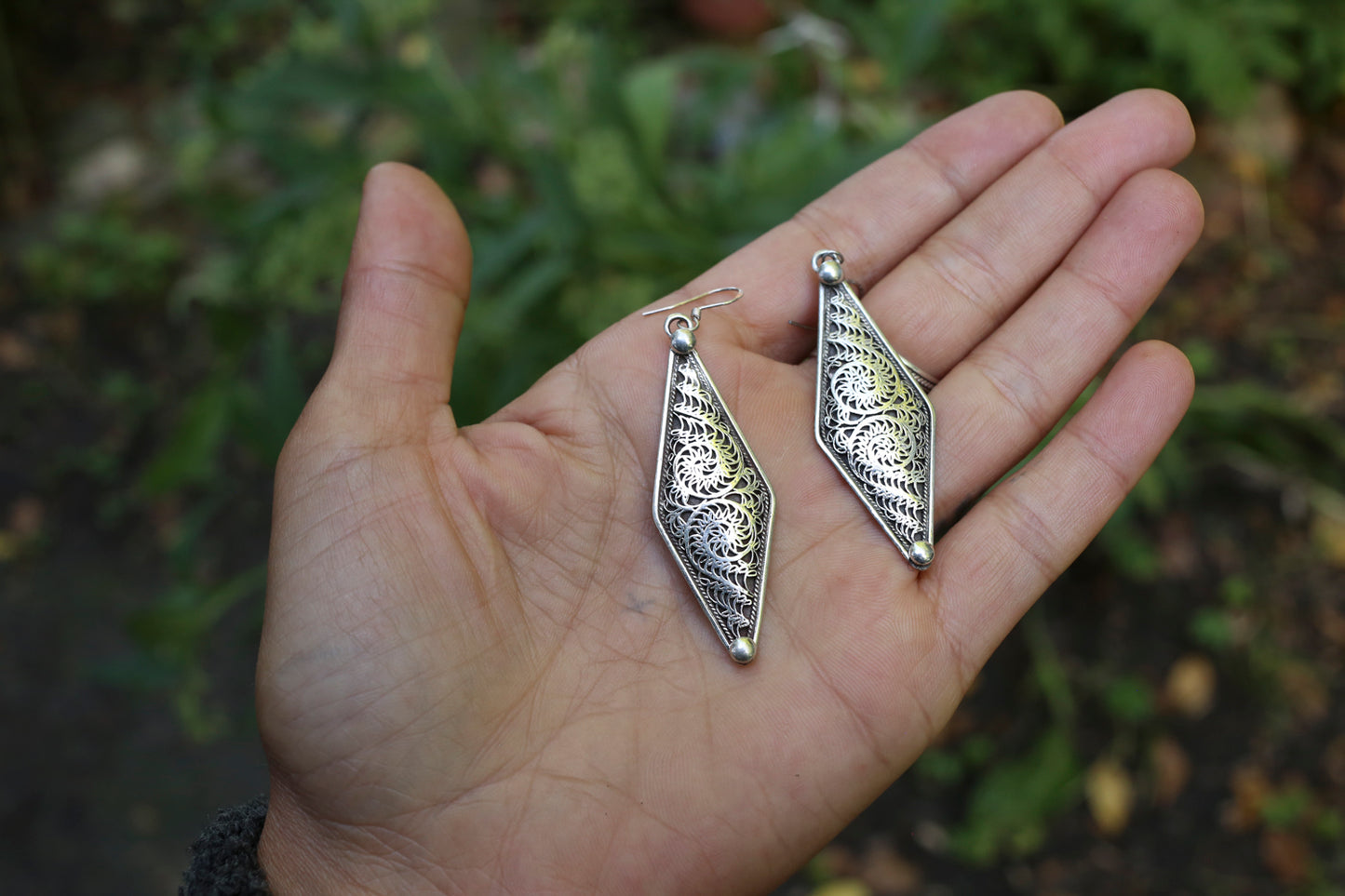 Boucles d'oreilles à pois