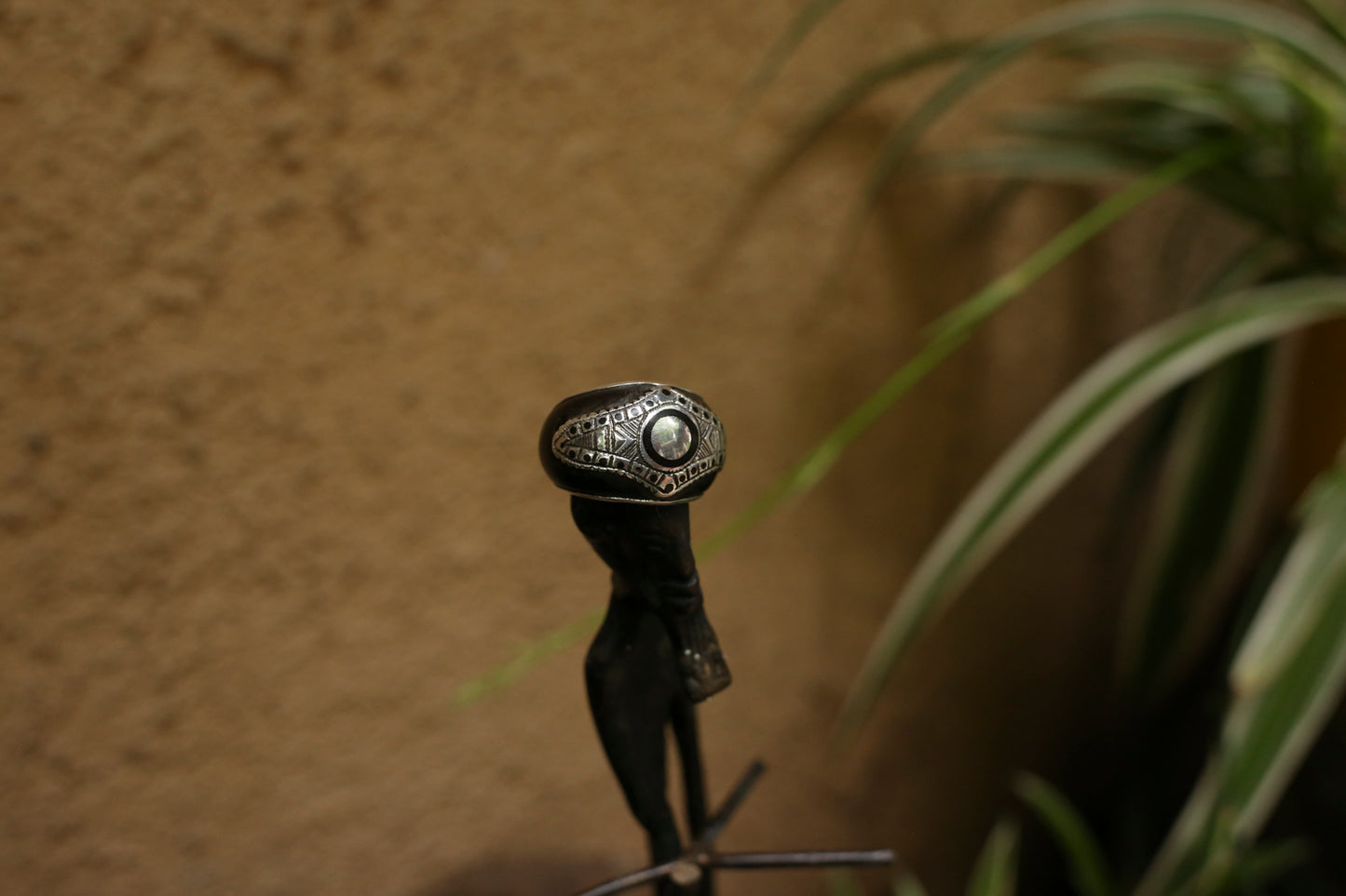 Silver & Ebony Ring – Handcrafted in Niger