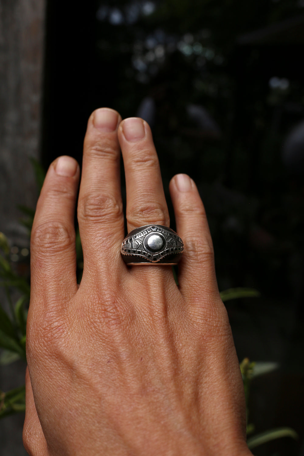 niger jewellery, silver ring, ebony, turang, dotisutra