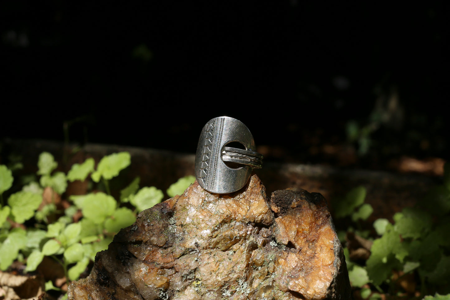 Ethnic Niger silver ring, handmade artisan jewelry