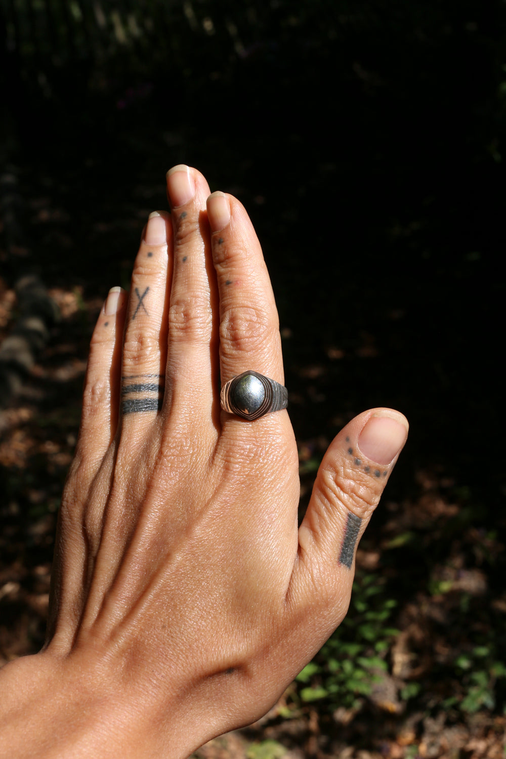 Authentic Tuareg silver ring from Niger, artisan crafted