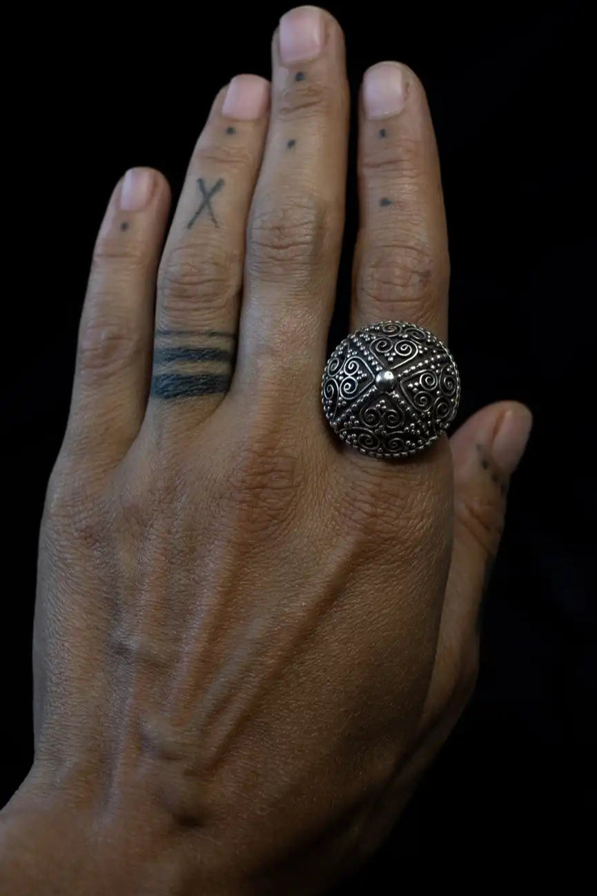 newari art ring jewellery doti sutra silver jewellery