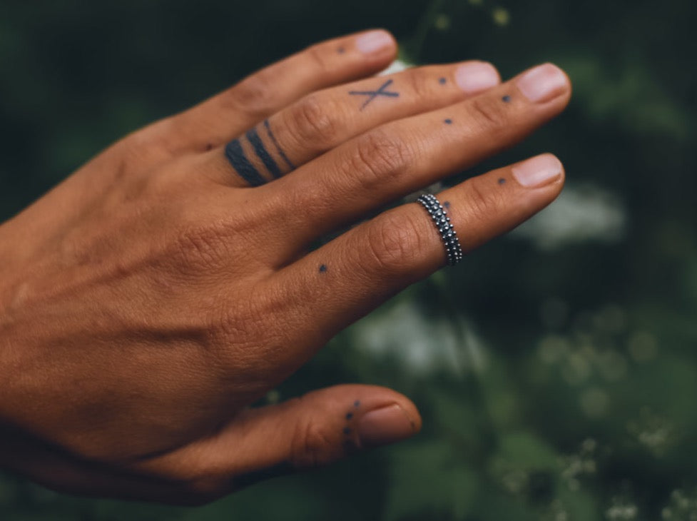 minimal silver ring handmade Indian jewellery doti sutra