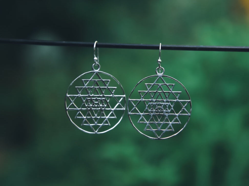 sri yantra earring