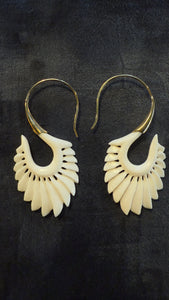 Bone,Brass • Earrings • Bali