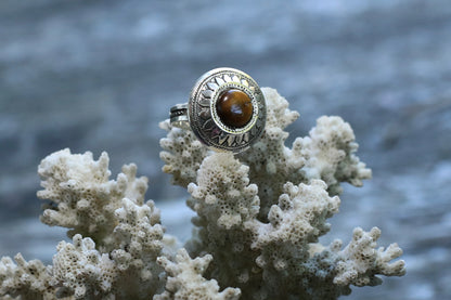 Niger Silver & Tiger's Eye Ring