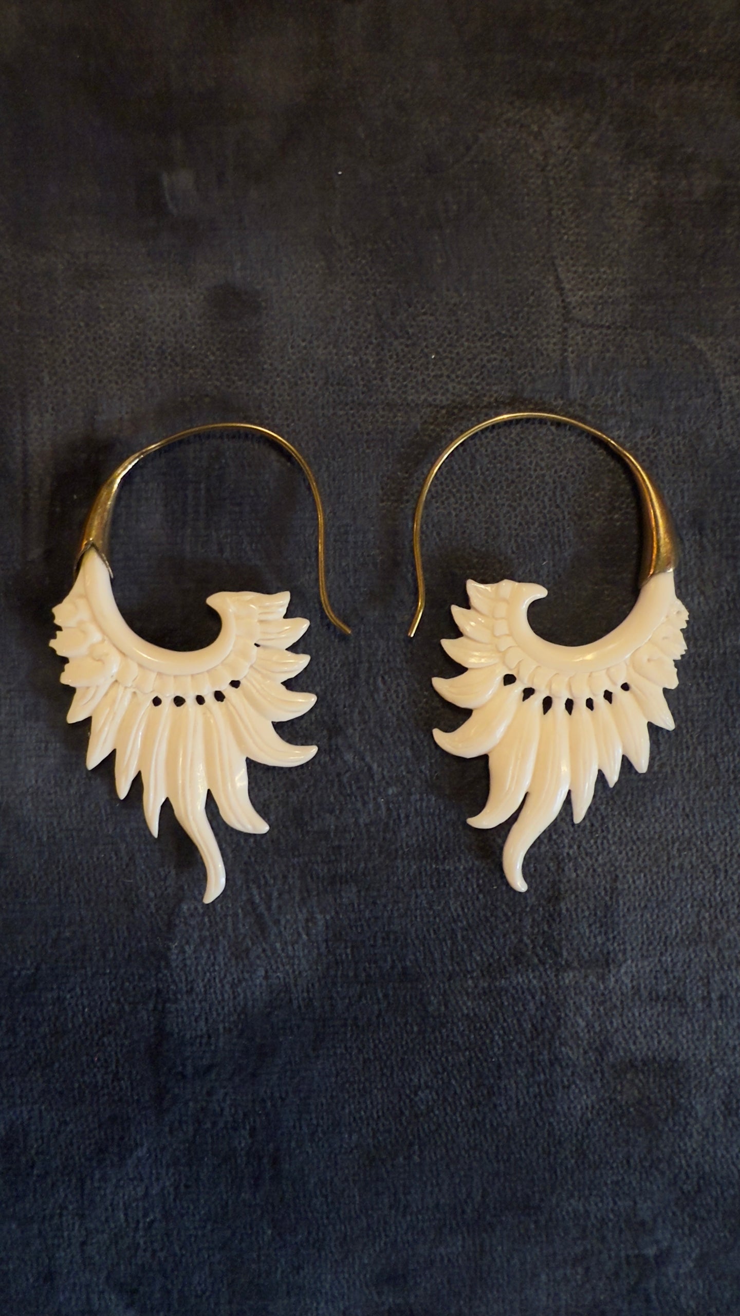 Bone,Brass • Earrings • Bali