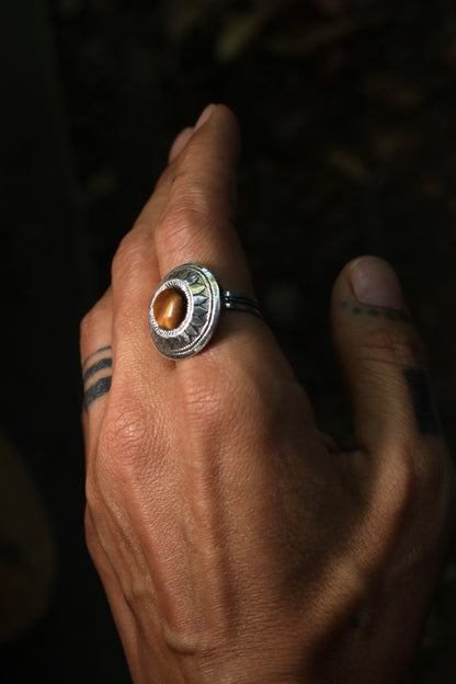 Niger Silver & Tiger's Eye Ring