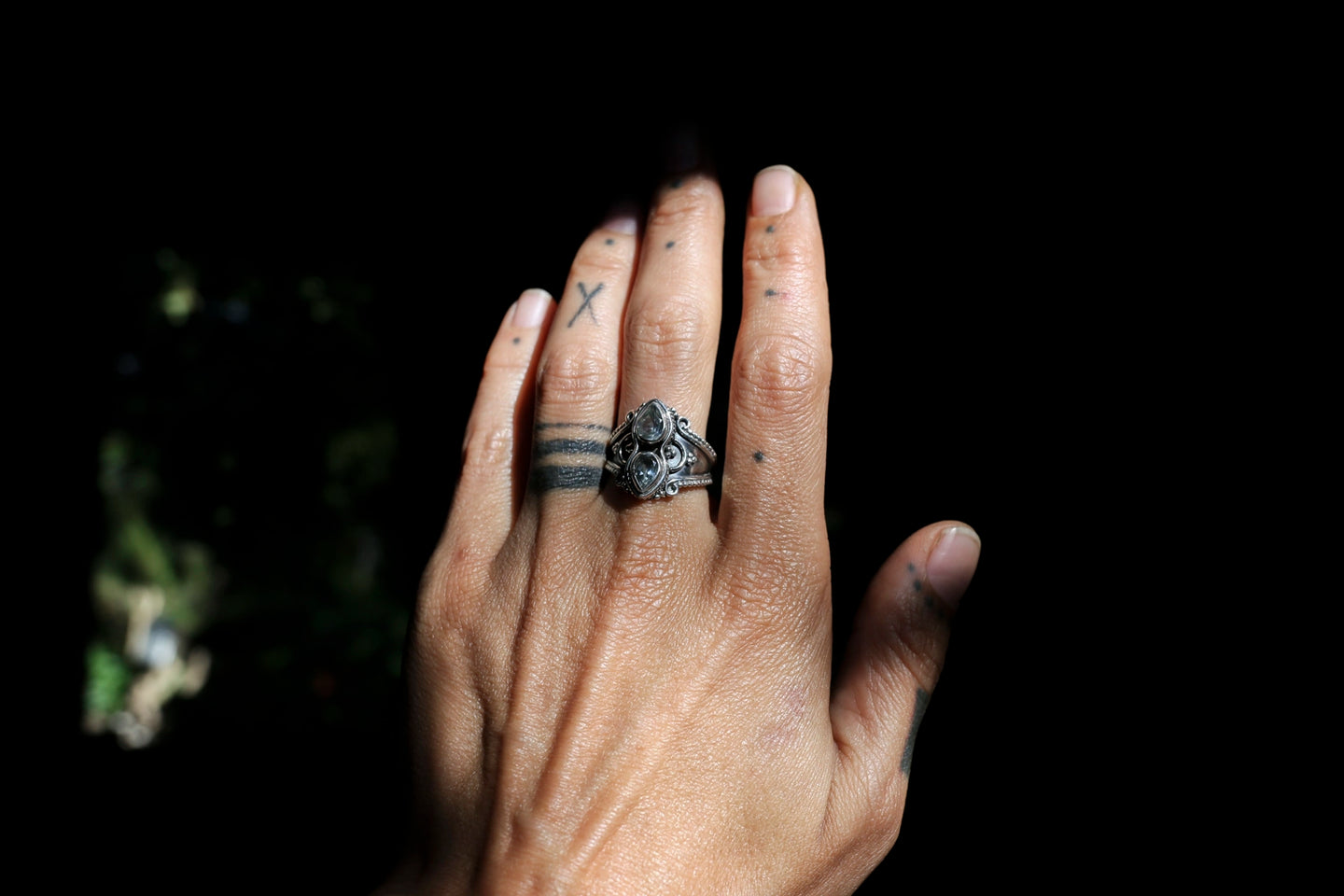 Silver Ring with quartz stone