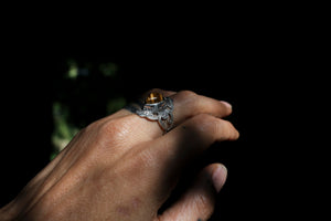 Silver Ring with Tiger eye stone