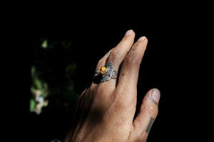 Silver Ring with Tiger eye stone