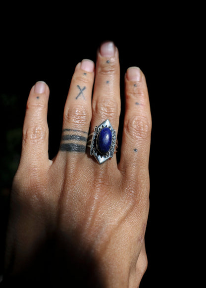 Silver Ring with Lapis Lazuli