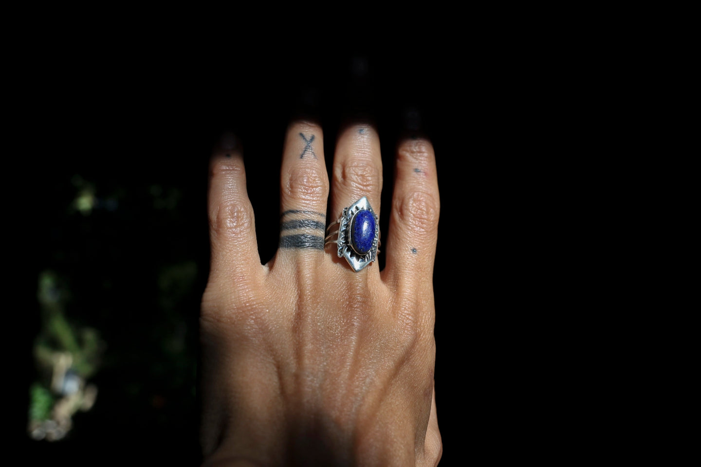 Silver Ring with Lapis Lazuli