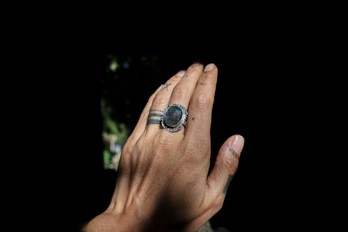 Labradorite Stone Ring