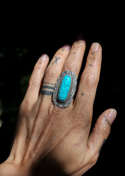 Silver Ring with turquoise stone