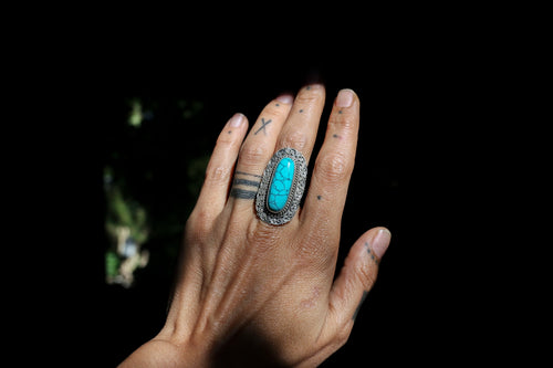 Silver Ring with turquoise stone