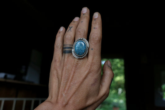 Anillo de azurita