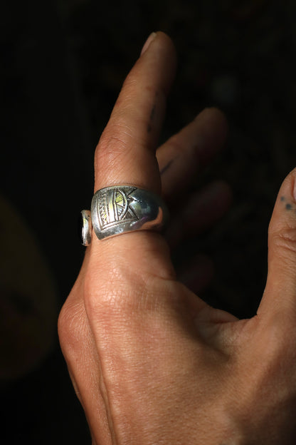 Niger Silver & Black Onyx Open Ring