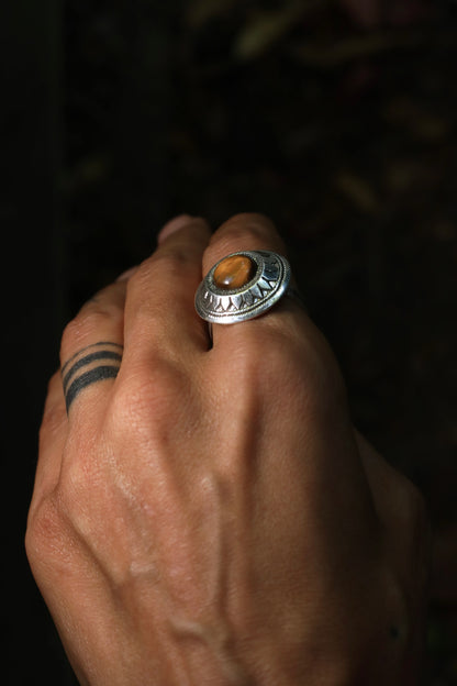 Niger Silver & Tiger's Eye Ring