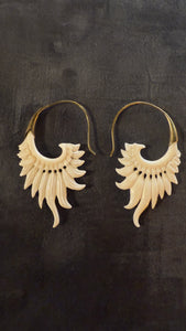 Bone,Brass • Earrings • Bali