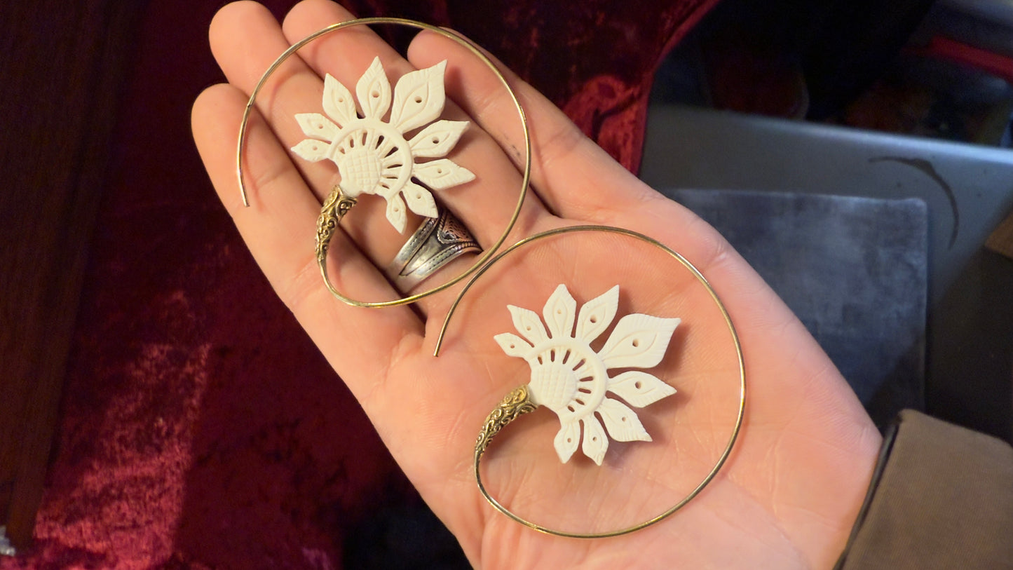 Bone,Brass • Earrings • Bali
