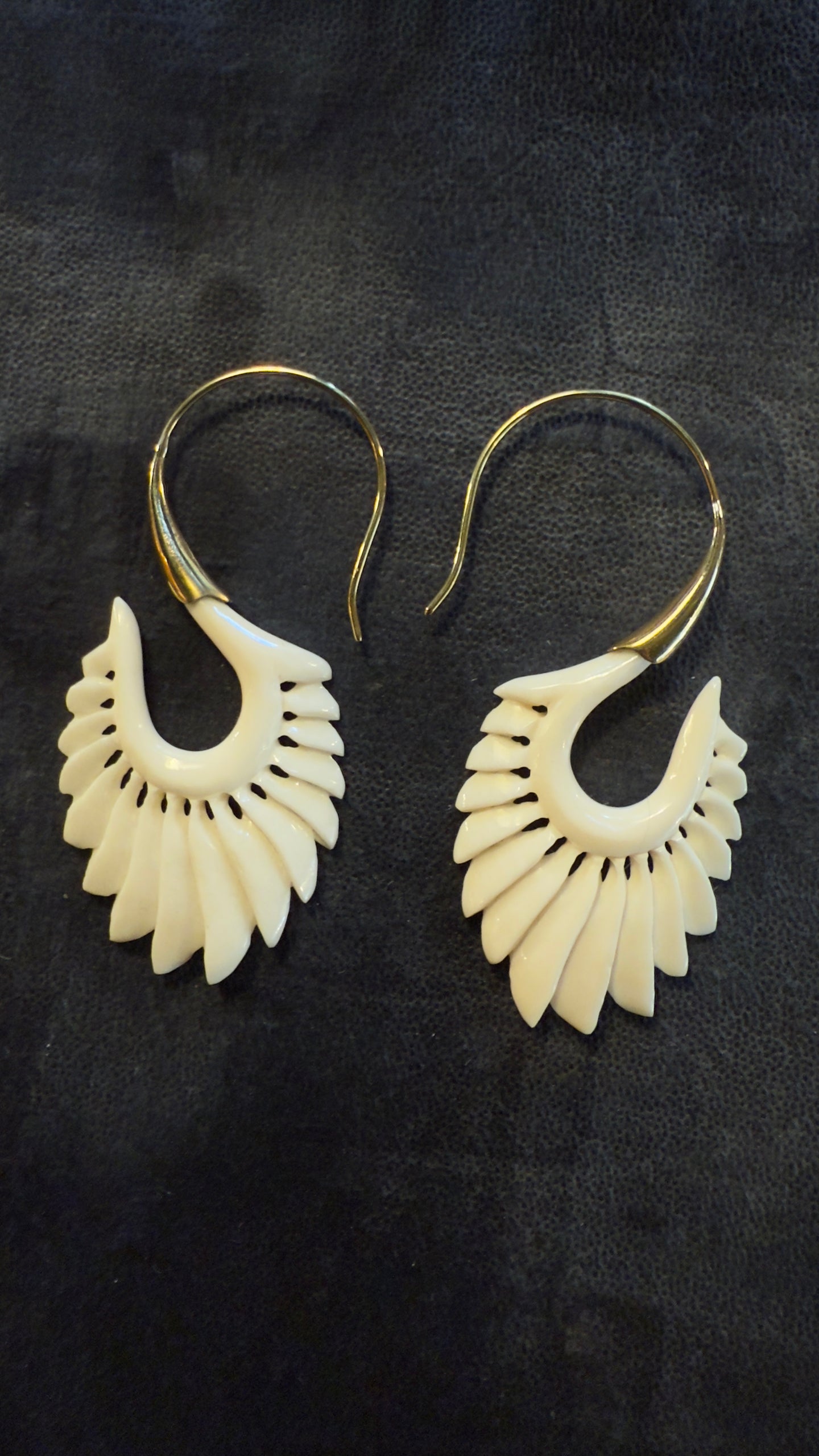 Bone,Brass • Earrings • Bali