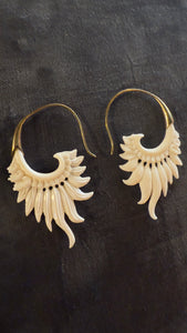 Bone,Brass • Earrings • Bali