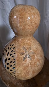 Enchanting Tree & Flowers Gourd Lamp