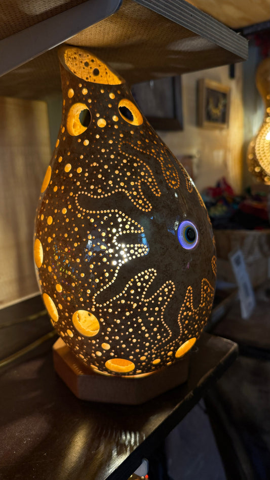 Mystic Glow Gourd Lamp