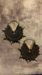 Wood • Brass • Earrings • Bali