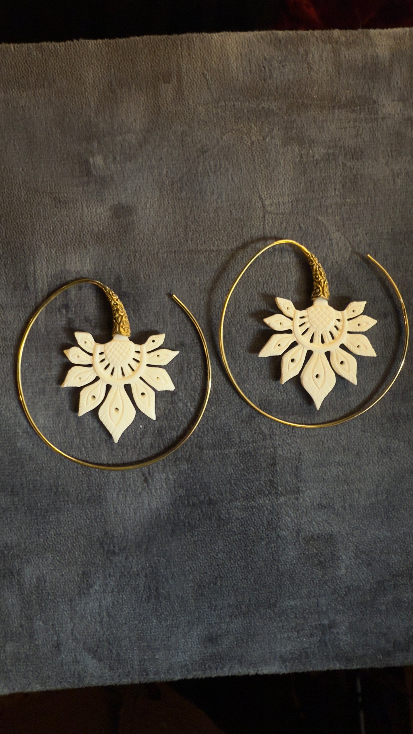 Bone,Brass • Earrings • Bali